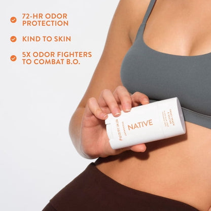 Native Deodorant for Women, Aluminum Free, Solid Deodorant Stick, Sweet Peach & Nectar, 2.65 oz