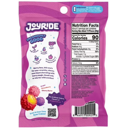 Joyride Berry Mix Gummy Busters 2 Pack 3.5 oz Each Low Sugar, Keto Friendly, Gluten Free, Plant Based Gummy Candy with Natural Berry Flavor