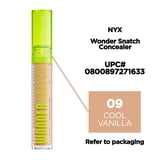 NYX Professional Makeup Wonder Snatch Matte Concealer, Full Coverage Under Eye Concealer, Cool Vanilla, 0.10 fl oz