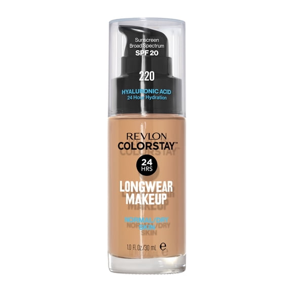 Revlon ColorStay Liquid Foundation Makeup, Normal/Dry Skin, SPF 20, 220 Natural Beige, 1 fl oz