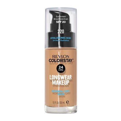 Revlon ColorStay Liquid Foundation Makeup, Normal/Dry Skin, SPF 20, 220 Natural Beige, 1 fl oz