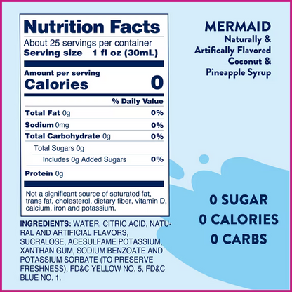 Jordan's Skinny Mixes Sugar Free Mermaid Syrup, 25.4 Fl Oz