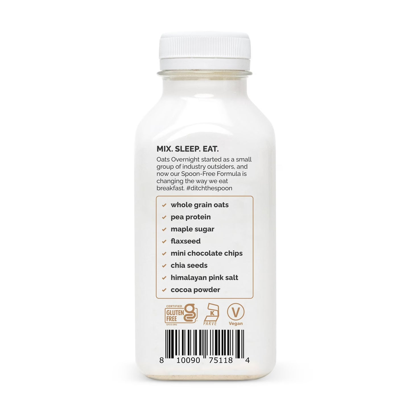 (4 pack) Oats Overnight Chocolate Chip Cookie Dough Protein Overnight Oatmeal Shake, 2.1 oz, 1 Count