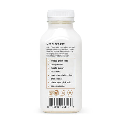 (4 pack) Oats Overnight Chocolate Chip Cookie Dough Protein Overnight Oatmeal Shake, 2.1 oz, 1 Count