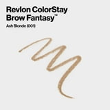 (2 pack) Revlon ColorStay Brow Fantasy, Eyebrow Pencil with Clear Shaping Gel, 001 Ash Blonde