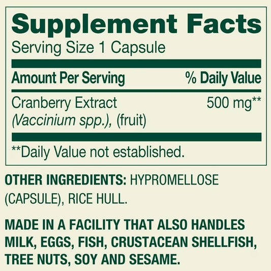 (2 pack) Spring Valley Cranberry Extract Urinary Tract Support Vegetarian Capsules, 500mg, 60 Count