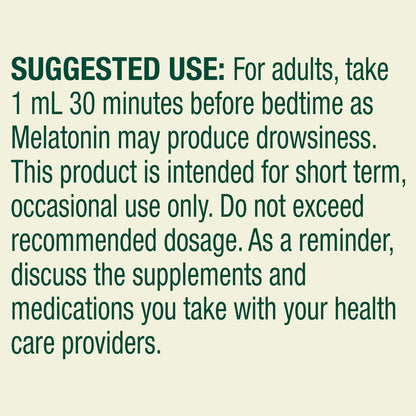 Spring Valley Liquid Melatonin Sleep Support Dietary Supplement, 10 mg, 2 fl oz