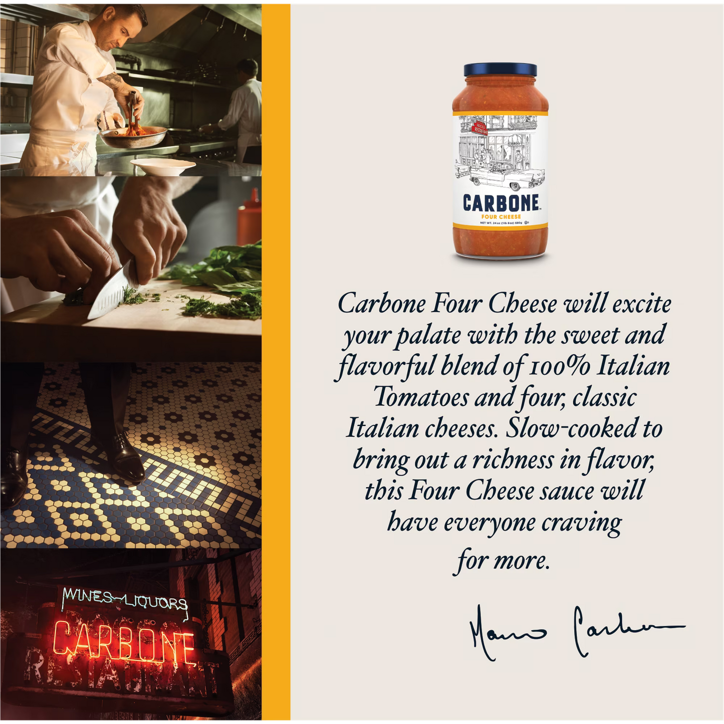 Carbone Four Cheese Pasta Sauce, 24 oz