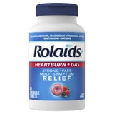 Rolaids Heartburn + Gas Chewable Antacid, Heartburn Medicine, Assorted Berry, 60 Count
