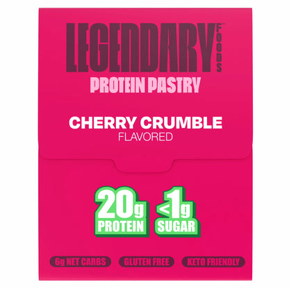 Legendary Foods Gluten Free and Keto Friendly Protein Pastry - Cherry Crumble - 8oz/4ct