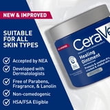 (2 pack) CeraVe Healing Ointment for Face & Body, Protects and Soothes Dry, Cracked, & Chafed Skin 12 oz