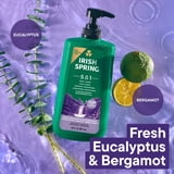 Irish Spring 5 in 1 Moisturizing Body Wash for Men, Fresh Eucalyptus & Bergamot Scent, 30 fl oz