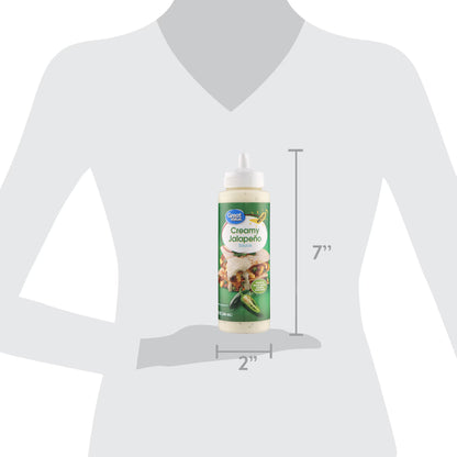 Great Value Creamy Jalapeno Sauce, 9 fl oz Bottle