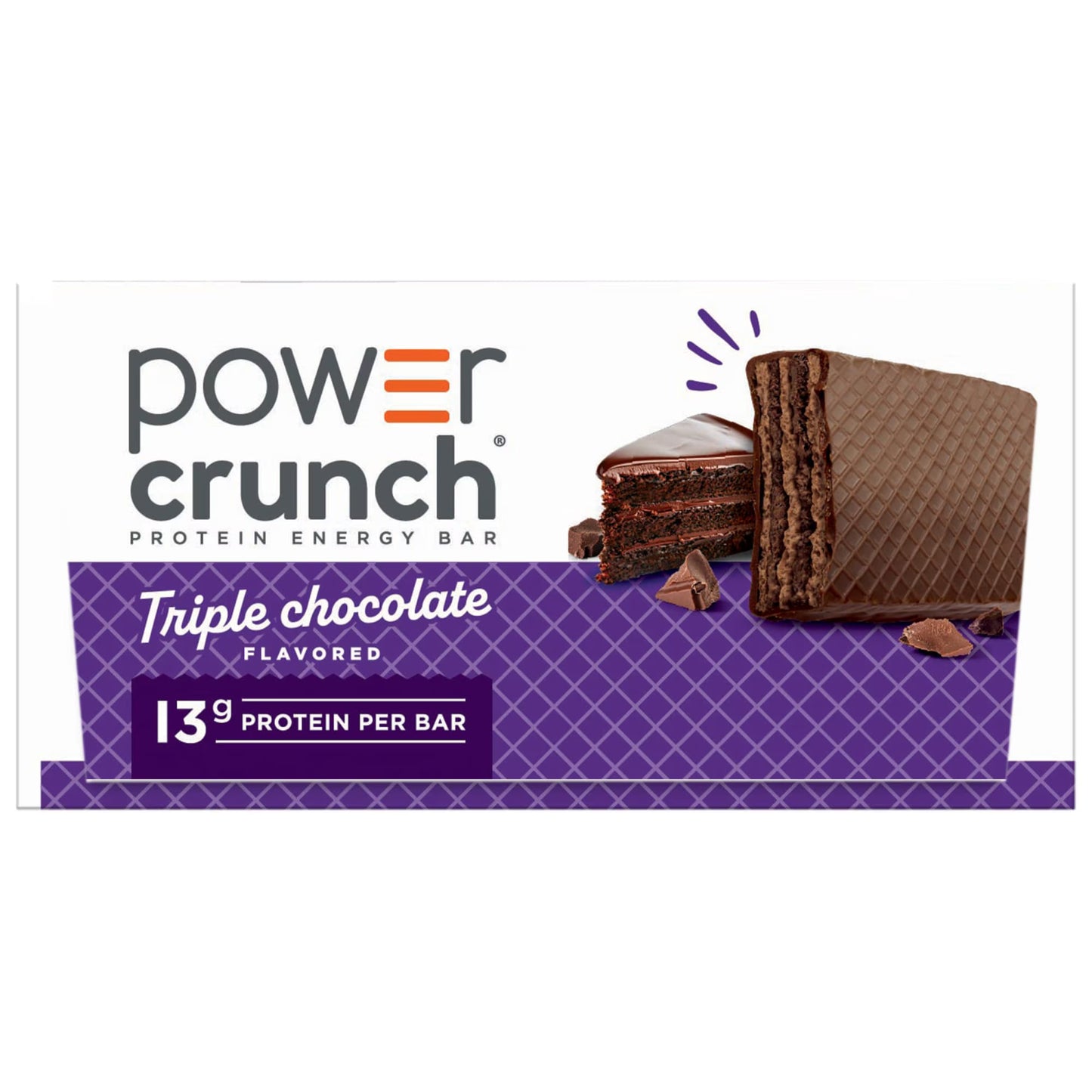 Power Crunch Protein Energy Bars, Triple Chocolate 1.4 oz, 5 Count Carton