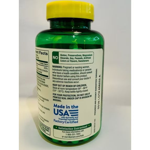 Spring Valley High Absorption Magnesium 200mg Supplement - 120 Capsules