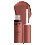 NYX Professional Makeup Butter Gloss, Non-Sticky Lip Gloss, Praline Glosses, 0.27 oz