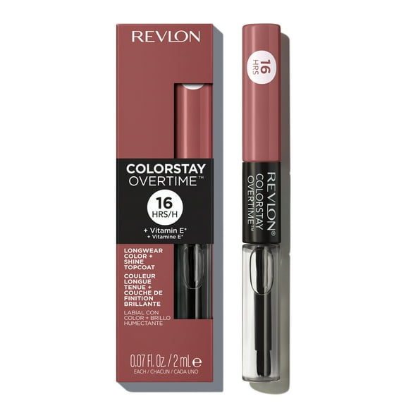 Revlon ColorStay Overtime Longwearing Gloss Lipstick with Vitamin E, 340 Eternally Tan, 0.07 fl oz