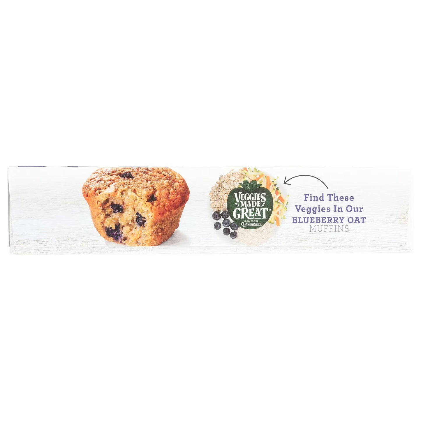 Veggies Made Great Blueberry Oat Muffin, 12oz, 6ct Box (Frozen)