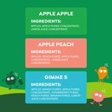 GoGo squeeZ No Sugar Added Apple Peach Gimme 5 Applesauce Variety Pouches, 3.2 oz (16 Pack)
