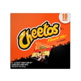 Cheetos Crunchy Cheese Flamin' Hot Flavored Snack Chips, 1 Ounce Bags, 10 Count