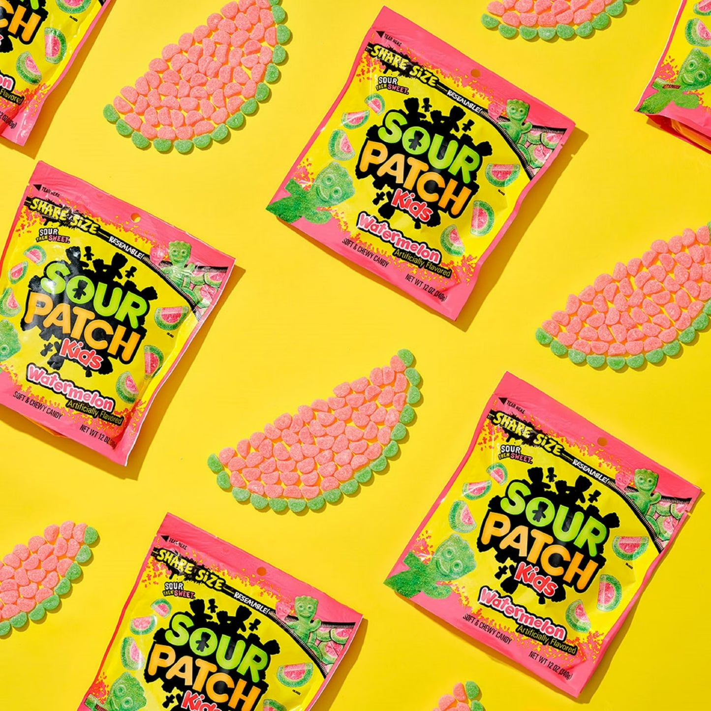 SOUR PATCH KIDS Watermelon Soft & Chewy Gummy Candy, Share Size, 12 oz