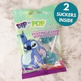 Stitch Lollipops with Strawberry Popping Candy, Individually Wrapped, Birthday Party Favors, 1.13 Ounces Each, Pack of 3