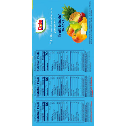 Dole Fruit Bowls Peaches, Mandarin Oranges, Cherry Mixed Fruit in 100% Fruit Juice, 4 oz (12 Pack)