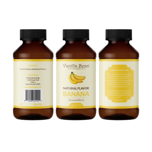 Natural Banana Extract for Baking and Flavoring - 4 OZ - Natural Flavors for Baked Goods, Desserts, & Cooking
