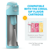 Cirkul 26oz StrawSip Flip Water Bottle, Stainless Steel, Double Wall Insulated, Pacific (Blue)