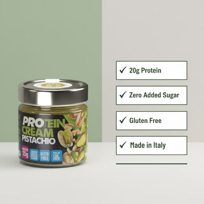 Scyavuru Pistachio Protein Cream Spread, 24g Protein, 7.05 oz (200g), Italian Pistachio Spread, Product of Italy