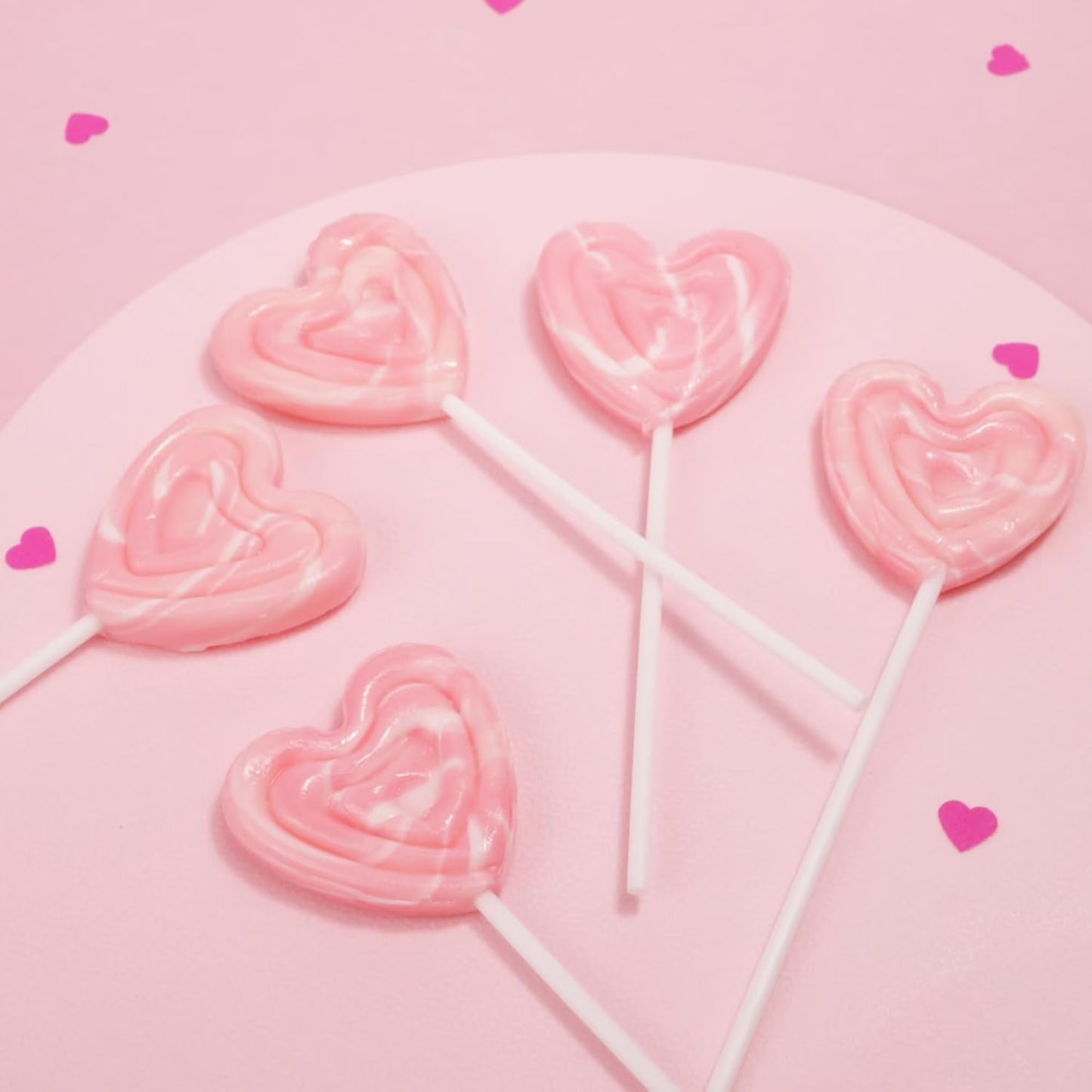 Swirl Heart Lollipops, Valentines Day Party Candy, 24 Count, 11.2 Ounce Box
