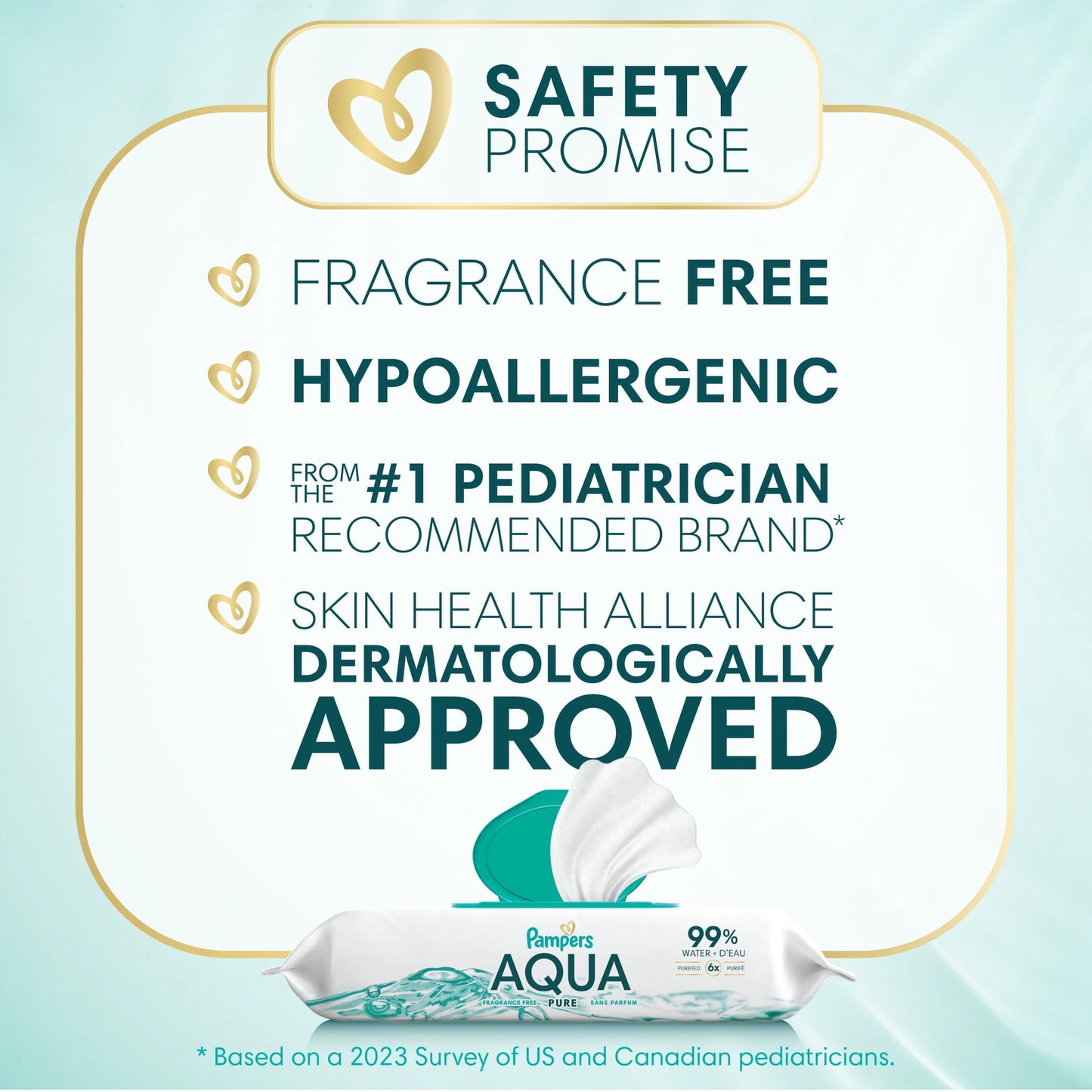 Pampers Aqua Pure Baby Wipes Unscented, 7-Pack, 392 Total Count (Select for More Options)