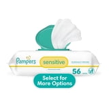 (2 pack) Pampers Sensitive Baby Wipes Unscented, 1-Pack, 56 Total Count (Select for More Options)
