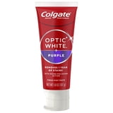 (3 pack) Colgate Optic White Purple Teeth Whitening Toothpaste with Fluoride, Fresh Mint Flavor, 3.8 oz