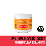 (2 pack) Neutrogena Rapid Clear Acne Treatment Pads, Salicylic Acid Face Cleansing Acne Wipes, 60 Count