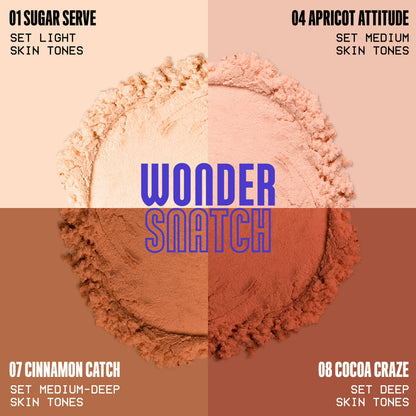NYX Professional Makeup Wonder Snatch Finishing Powder, Translucent Finish, Cacao Craze 08, 0.2 oz