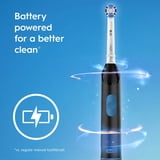Oral-B Toothbrush, Easy Clean Compact Head Battery Powered Electric Toothbrush, Black, for Adults and Children 3+