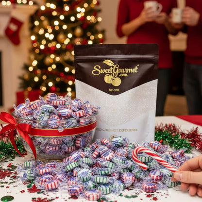 SweetGourmet Sugar-Free Christmas Starlights, Spearmint Peppermint Arcor Hard Candy, 1 Pound