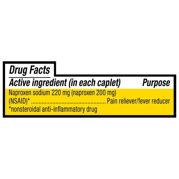 Equate All Day Pain Relief Naproxen Sodium Caplets, 220 mg, 270 Count, Compare to Aleve Caplets Active Ingredient