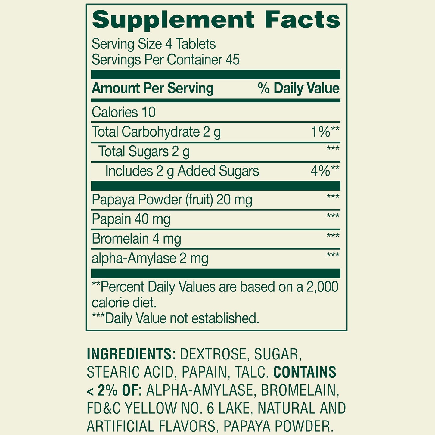 (2 pack) Spring Valley Papaya Enzyme Complex Chewable Tablets Dietary Supplement, Digestive Health, 180 Count