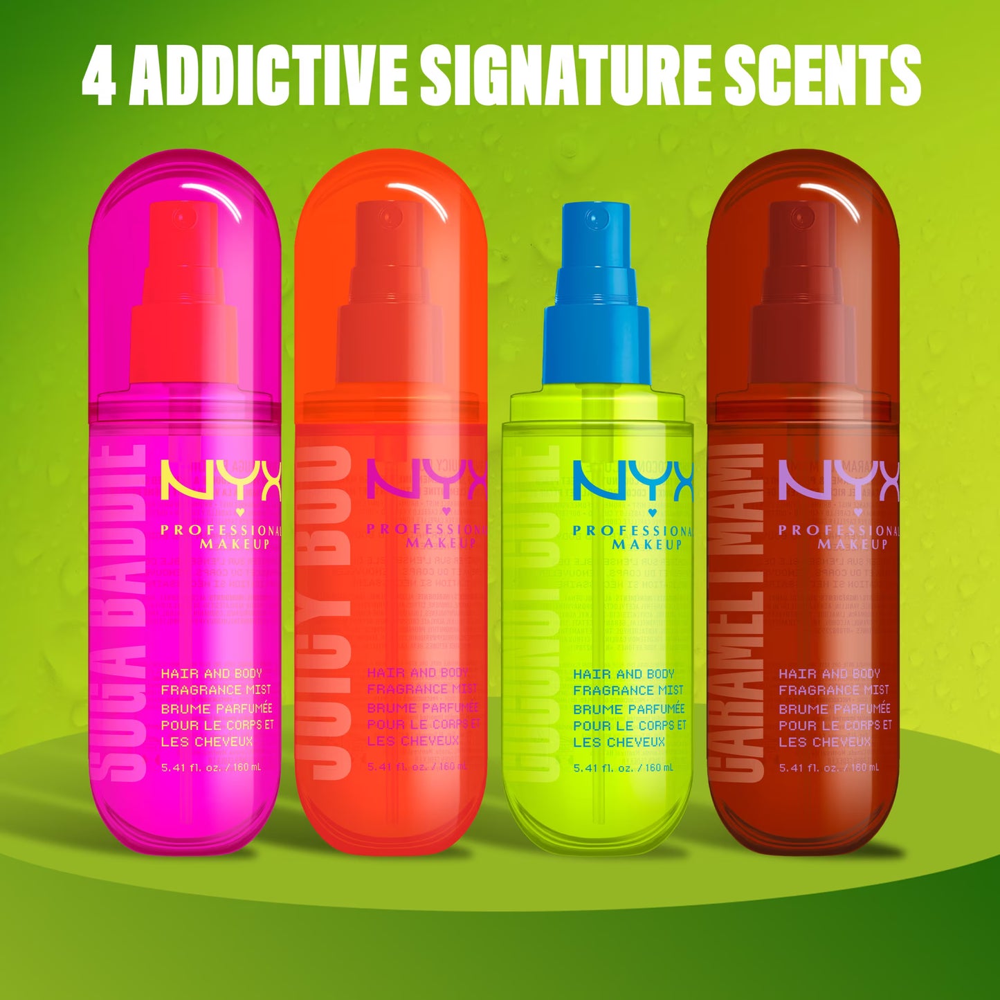 NYX Professional Makeup Fat Oil Hair & Body Fragrance Mist Large, Juicy Boo, 5.4 fl oz