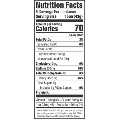 Oroweat Superior Keto Plain Hamburger Buns, 8 count, Hamburger Buns, 12 oz Bag