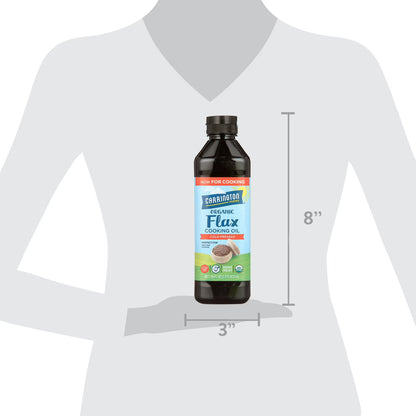 (3 pack) Carrington Farms Organic Flax Cooking Oil,16oz
