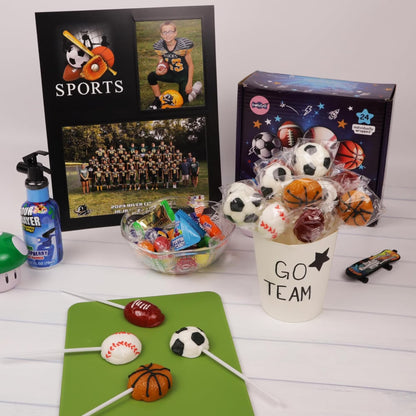 Sports Ball Lollipops, Themed Birthday Party Candy, 24 Count, 14.6 Ounce Box