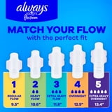 Always Radiant with FlexFoam Pads, Size 3, Extra Heavy, Wings, 40 Count