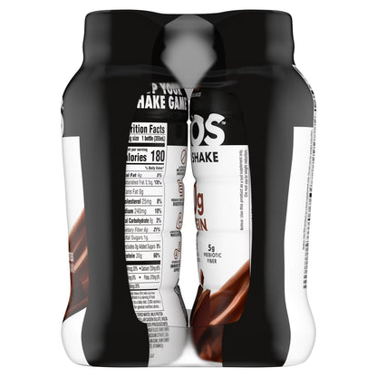 Oikos Protein Shake, Shelf Stable, Chocolate, 30g Protein, 12 fl oz, 4 Count Bottles