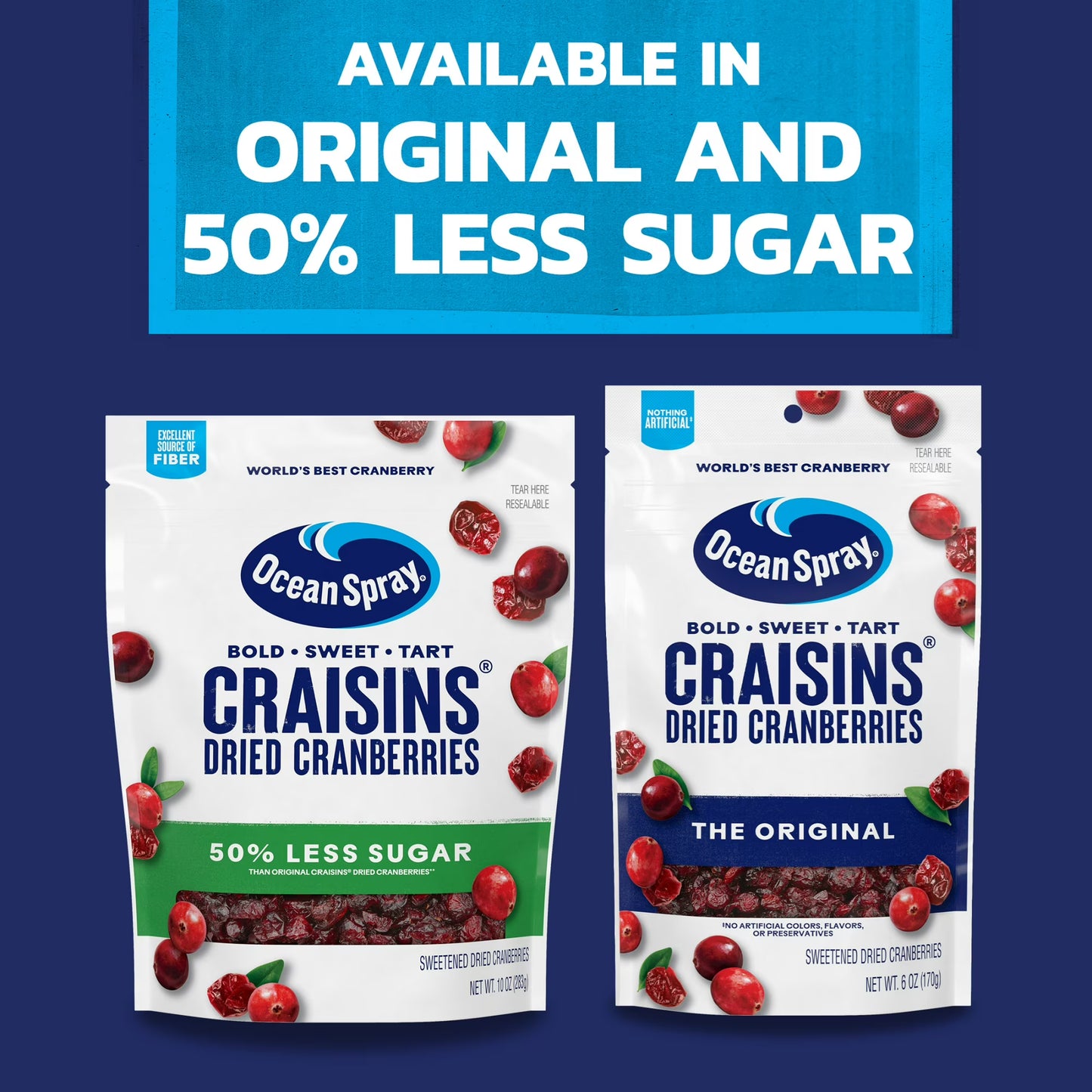 Ocean Spray Craisins Original Dried Cranberries, Dried Fruit, 24 oz Pouch