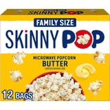 SKINNYPOP Butter Microwave Popcorn Snack, 2.8 oz Bag (12 Count)