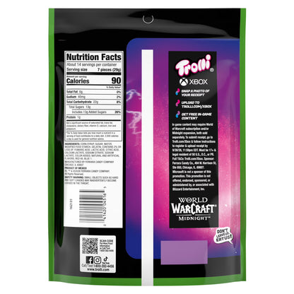 Trolli Sour Brite Crawlers Candy, Very Berry, Sweet and Sour, Gummy Worms, 14 oz