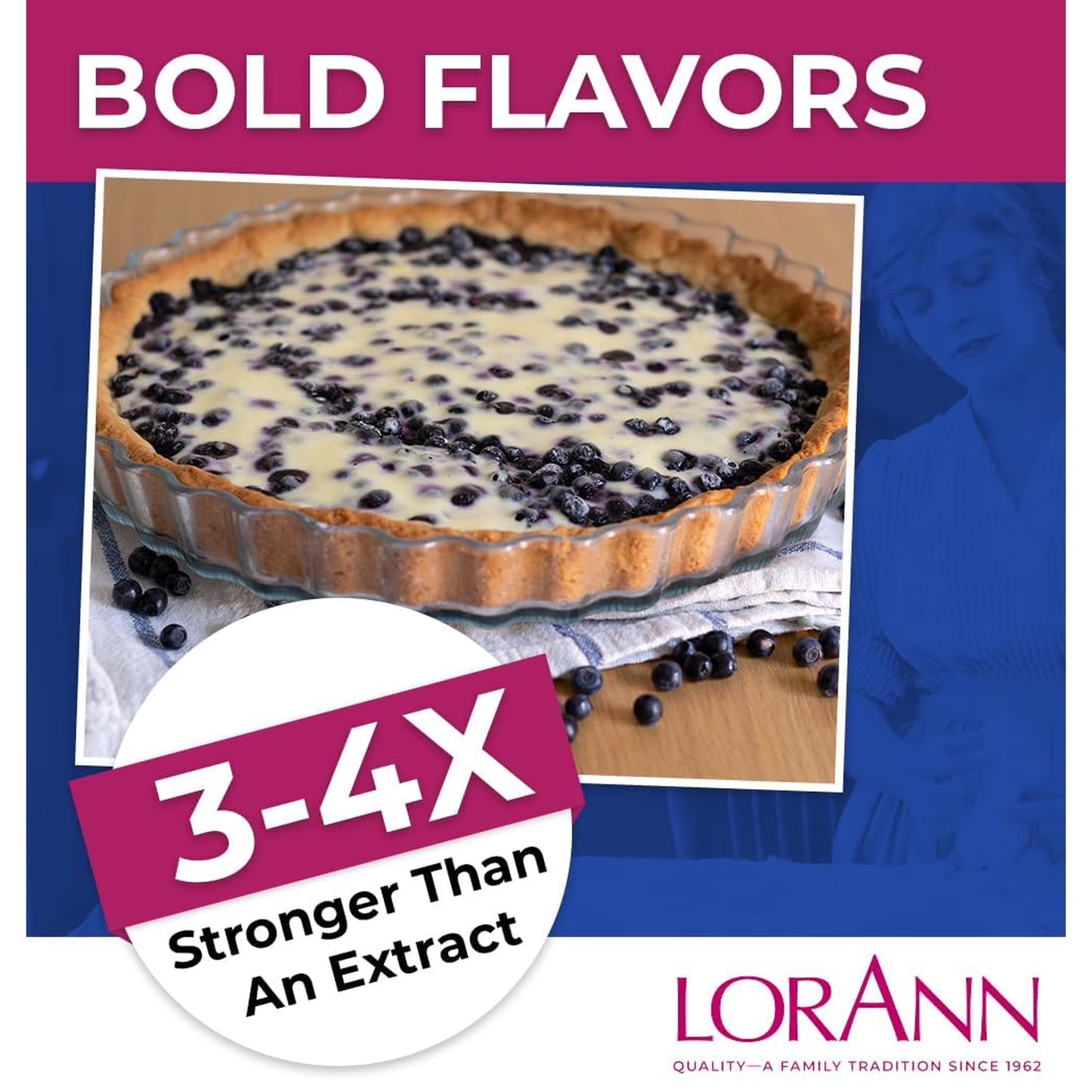 LorAnn Oils Super Strength Flavoring - Used For Candy Making, Flavoring Extracts, Baking, Hard Candy, and Flavor Oils, Blueberry, 1 fl dram